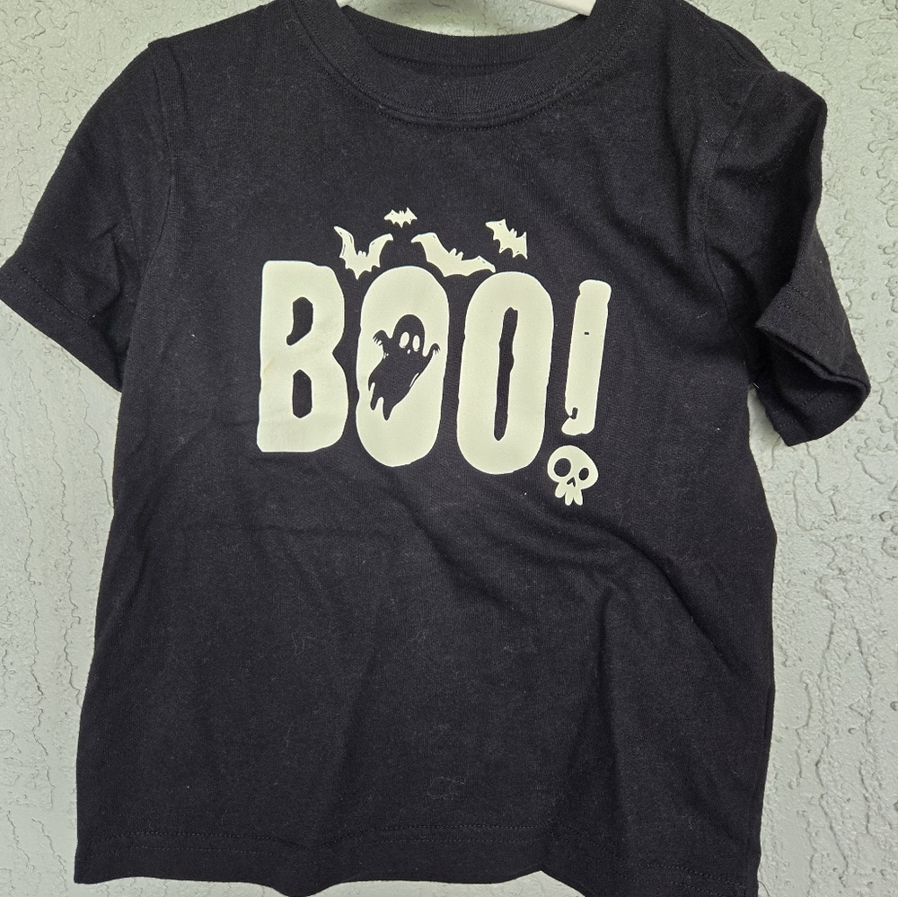 Carter's Black 'Boo!' Short Sleeve Tee